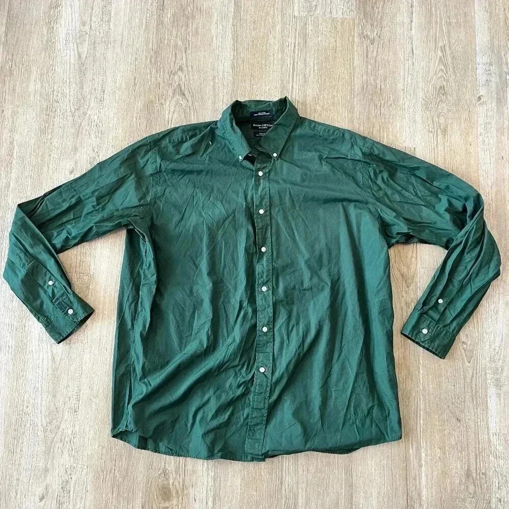Mens Daniel Cremieux Green Button Up Shirt - XXL